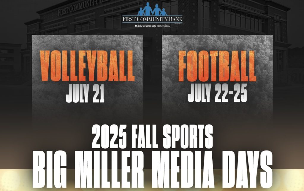 Dates for 2025 Big Miller Fall Sports Media Days set
